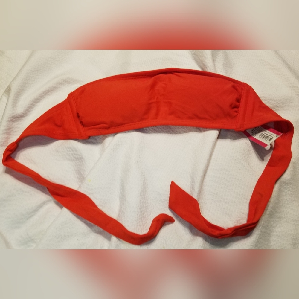 NWT STRAPLESS TIE BACK PADDED BIKINI TOP - Picture 2 of 2